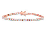5.10 Carat (ctw) Lab-Created Moissanite Tennis Bracelet in Rose Plated Sterling Silver
